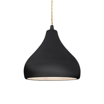 Small Droplet 1-Light Pendant (254|CER-6560-BLK-MBLK-BEIG-TWST-LED1-700)