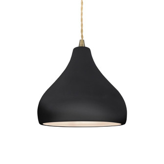 Small Droplet 1-Light Pendant (254|CER-6560-BLK-ABRS-BEIG-TWST-LED1-700)