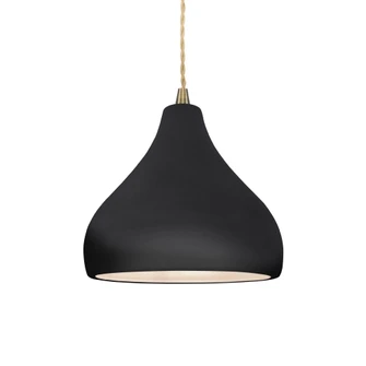 Small Droplet 1-Light Pendant (254|CER-6560-BLK-ABRS-BEIG-TWST)