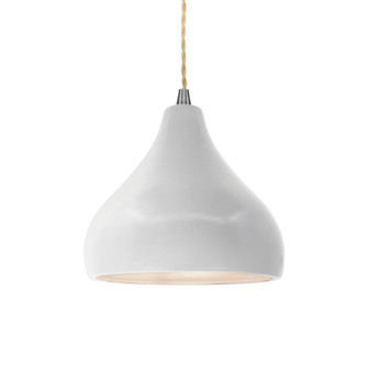 Small Droplet 1-Light Pendant (254|CER-6560-BIS-NCKL-BEIG-TWST-LED1-700)