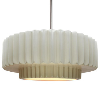 Large Tier Pleated 1-Light Pendant (254|CER-6555-MAT-NCKL-RIGID-LED1-700)
