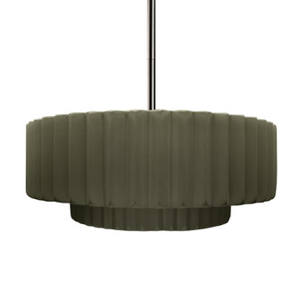 Large Tier Pleated 1-Light Pendant (254|CER-6555-MGRN-NCKL-RIGID)