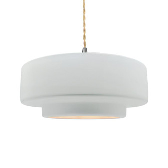 Large Tier 1-Light Pendant (254|CER-6545-WTWT-NCKL-BEIG-TWST-LED1-700)