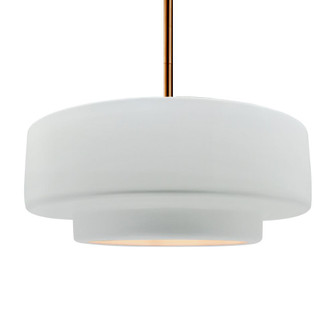 Large Tier 1-Light Pendant (254|CER-6545-WHT-BRSS-RIGID-LED1-700) Large Tier 1-Light Pendant (254|CER-6545-WHT-BRSS-RIGID-LED1-700)