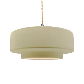 Large Tier 1-Light Pendant (254|CER-6545-VAN-NCKL-BEIG-TWST)