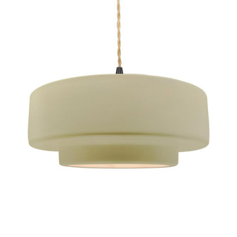 Large Tier 1-Light Pendant (254|CER-6545-VAN-MBLK-BEIG-TWST)