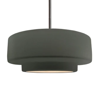 Large Tier 1-Light Pendant (254|CER-6545-PWGN-NCKL-RIGID-LED1-700)