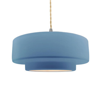 Large Tier 1-Light Pendant (254|CER-6545-SKBL-NCKL-BEIG-TWST)