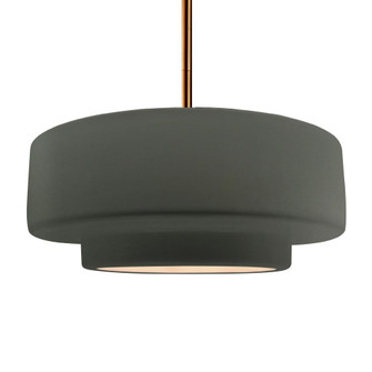 Large Tier 1-Light Pendant (254|CER-6545-PWGN-BRSS-RIGID-LED1-700)