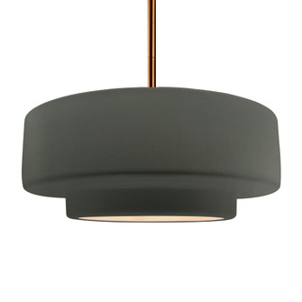 Large Tier 1-Light Pendant (254|CER-6545-PWGN-BRSS-RIGID)