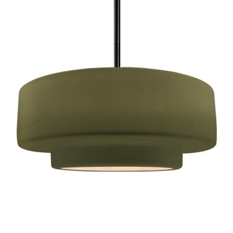 Large Tier 1-Light Pendant (254|CER-6545-MGRN-MBLK-RIGID-LED1-700)