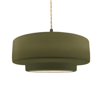 Large Tier 1-Light Pendant (254|CER-6545-MGRN-MBLK-BEIG-TWST-LED1-700)