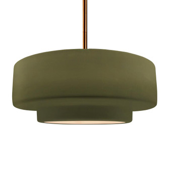 Large Tier 1-Light Pendant (254|CER-6545-MGRN-BRSS-RIGID-LED1-700)