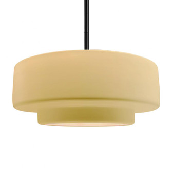 Large Tier 1-Light Pendant (254|CER-6545-MYLW-MBLK-RIGID)