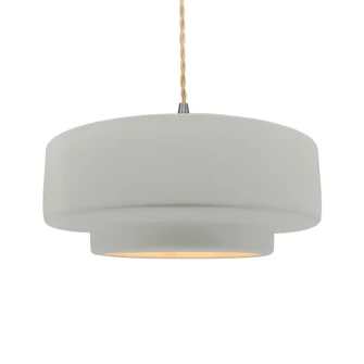 Large Tier 1-Light Pendant (254|CER-6545-MTGD-NCKL-BEIG-TWST)