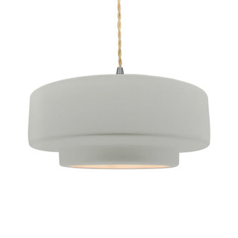 Large Tier 1-Light Pendant (254|CER-6545-MAT-NCKL-BEIG-TWST)