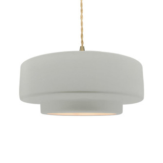 Large Tier 1-Light Pendant (254|CER-6545-MAT-BRSS-BEIG-TWST)