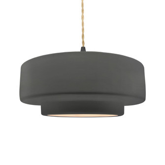 Large Tier 1-Light Pendant (254|CER-6545-GRY-MBLK-BEIG-TWST-LED1-700)