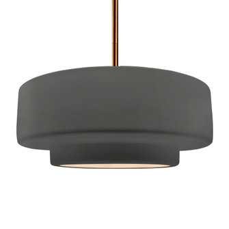 Large Tier 1-Light Pendant (254|CER-6545-GRY-BRSS-RIGID-LED1-700)