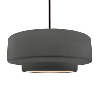 Large Tier 1-Light Pendant (254|CER-6545-GRY-NCKL-RIGID)