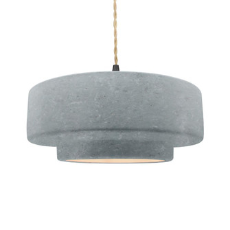 Large Tier 1-Light Pendant (254|CER-6545-CONC-MBLK-BEIG-TWST-LED1-700)