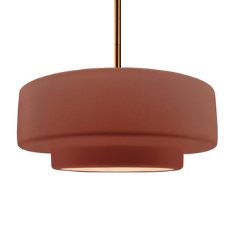 Large Tier 1-Light Pendant (254|CER-6545-CLAY-BRSS-RIGID-LED1-700)