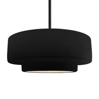 Large Tier 1-Light Pendant (254|CER-6545-CRB-MBLK-RIGID)