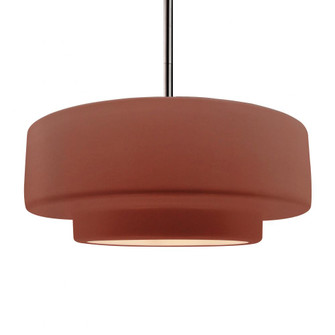 Large Tier 1-Light Pendant (254|CER-6545-CLAY-NCKL-RIGID)