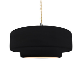 Large Tier 1-Light Pendant (254|CER-6545-BLK-NCKL-BEIG-TWST-LED1-700)