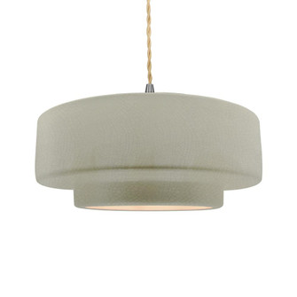 Large Tier 1-Light Pendant (254|CER-6545-CKC-NCKL-BEIG-TWST)