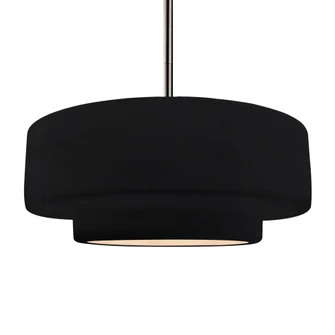 Large Tier 1-Light Pendant (254|CER-6545-BLK-NCKL-RIGID)
