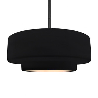 Large Tier 1-Light Pendant (254|CER-6545-BLK-MBLK-RIGID)