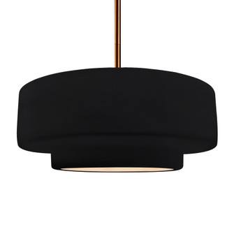 Large Tier 1-Light Pendant (254|CER-6545-BLK-BRSS-RIGID)
