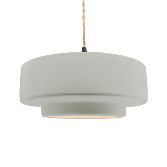 Large Tier 1-Light Pendant (254|CER-6545-BIS-MBLK-BEIG-TWST)