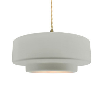 Large Tier 1-Light Pendant (254|CER-6545-BIS-BRSS-BEIG-TWST)
