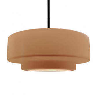 Large Tier 1-Light Pendant (254|CER-6545-ADOB-MBLK-RIGID)