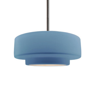 Medium Tier 1-Light Pendant (254|CER-6543-SKBL-NCKL-RIGID-LED1-700)