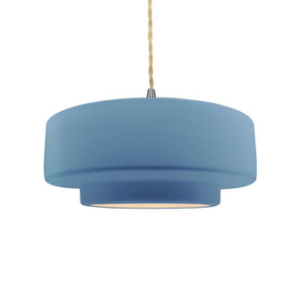 Medium Tier 1-Light Pendant (254|CER-6543-SKBL-NCKL-BEIG-TWST-LED1-700)