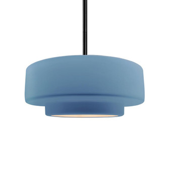 Medium Tier 1-Light Pendant (254|CER-6543-SKBL-MBLK-RIGID-LED1-700)