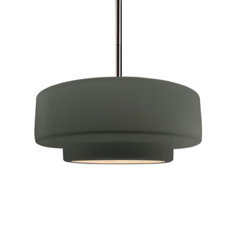 Medium Tier 1-Light Pendant (254|CER-6543-PWGN-NCKL-RIGID-LED1-700)