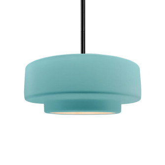 Medium Tier 1-Light Pendant (254|CER-6543-RFPL-MBLK-RIGID)