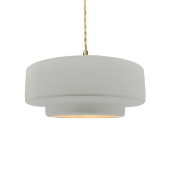 Medium Tier 1-Light Pendant (254|CER-6543-MTGD-BRSS-BEIG-TWST-LED1-700)