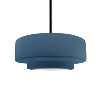 Medium Tier 1-Light Pendant (254|CER-6543-MDMT-MBLK-RIGID-LED1-700)