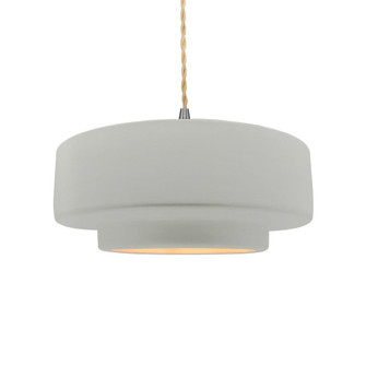 Medium Tier 1-Light Pendant (254|CER-6543-MTGD-NCKL-BEIG-TWST)