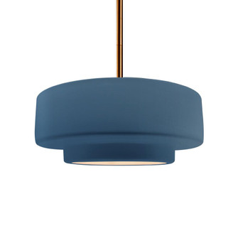 Medium Tier 1-Light Pendant (254|CER-6543-MDMT-BRSS-RIGID-LED1-700)