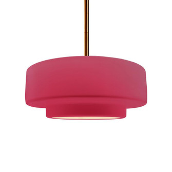 Medium Tier 1-Light Pendant (254|CER-6543-CRSE-BRSS-RIGID-LED1-700)