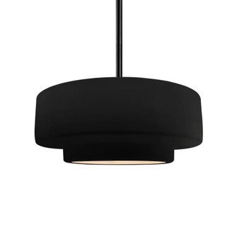 Medium Tier 1-Light Pendant (254|CER-6543-CRB-MBLK-RIGID-LED1-700)