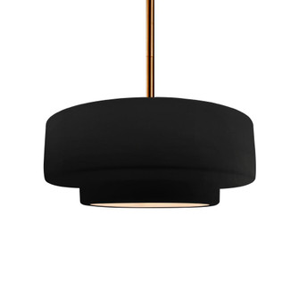 Medium Tier 1-Light Pendant (254|CER-6543-CRB-BRSS-RIGID-LED1-700)