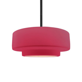 Medium Tier 1-Light Pendant (254|CER-6543-CRSE-MBLK-RIGID)