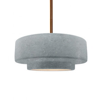 Medium Tier 1-Light Pendant (254|CER-6543-CONC-BRSS-RIGID)